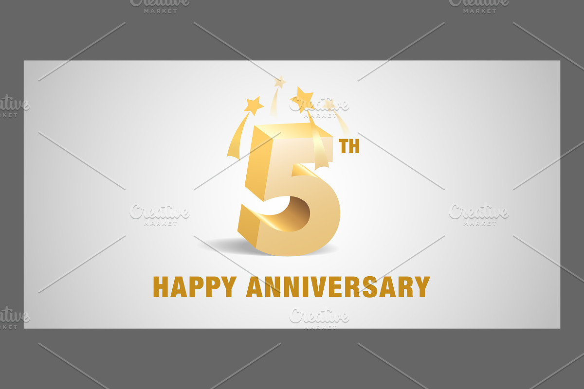 5 years anniversary vector logo in Illustrations - product preview 8
