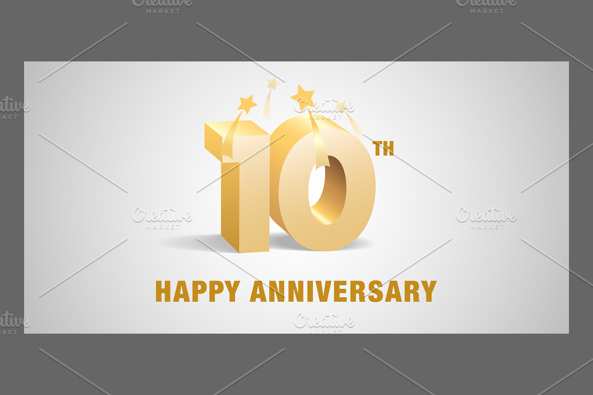 10 years anniversary vector logo in Illustrations - product preview 8