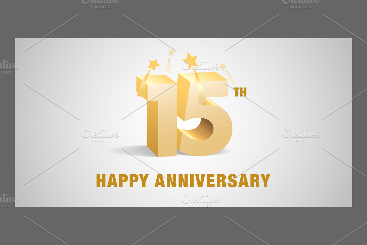 15 years anniversary vector logo in Illustrations - product preview 8