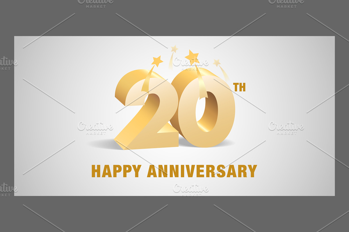 20 years anniversary vector logo in Illustrations - product preview 8