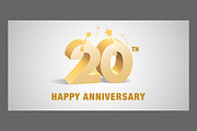 20 years anniversary vector logo