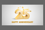 25 years anniversary vector logo
