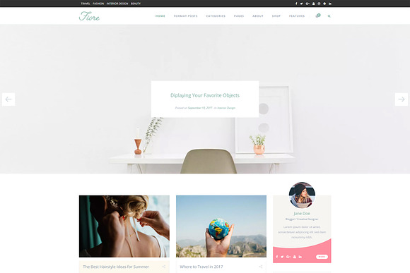 Fiore - Blog & Shop WordPress Theme in WordPress Blog Themes - product preview 2