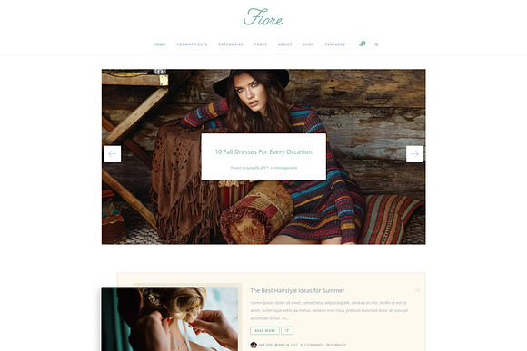 Fiore - Blog & Shop WordPress Theme in WordPress Blog Themes - product preview 3