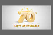 70 years anniversary vector logo