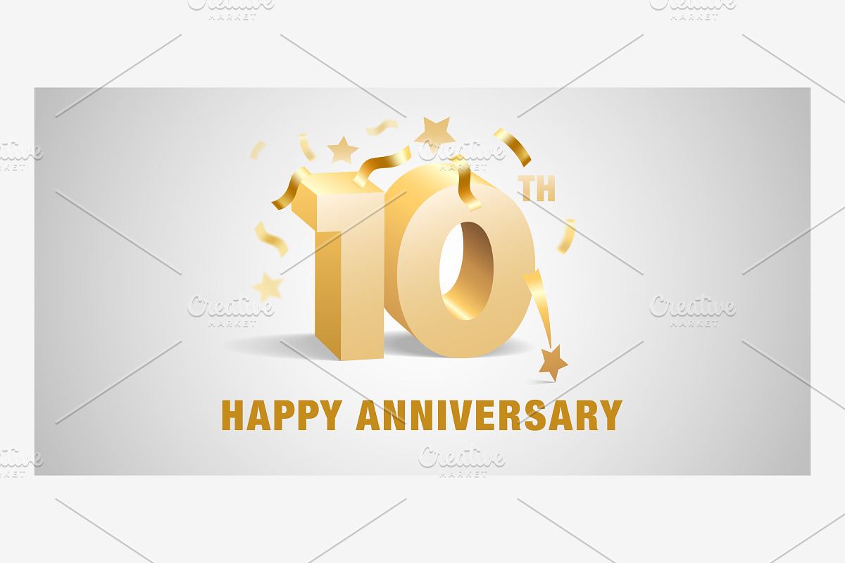 10 years anniversary vector icon in Illustrations - product preview 8