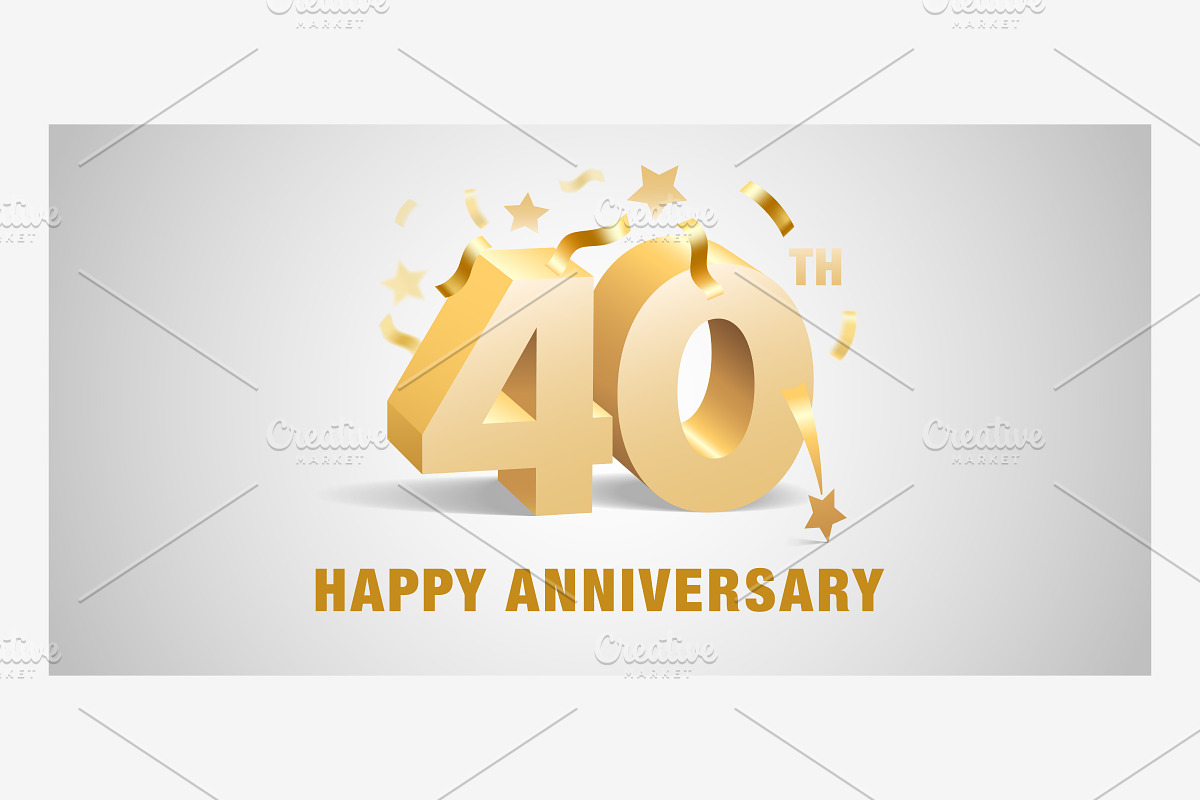 40 years anniversary vector icon in Illustrations - product preview 8