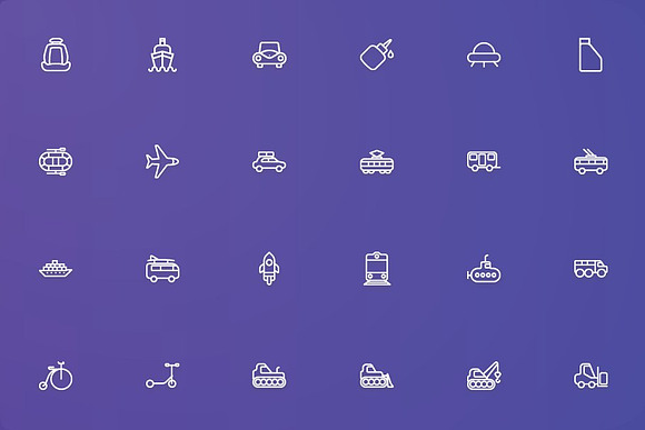 Transport Vehicle Auto Service Icons in Icons - product preview 1
