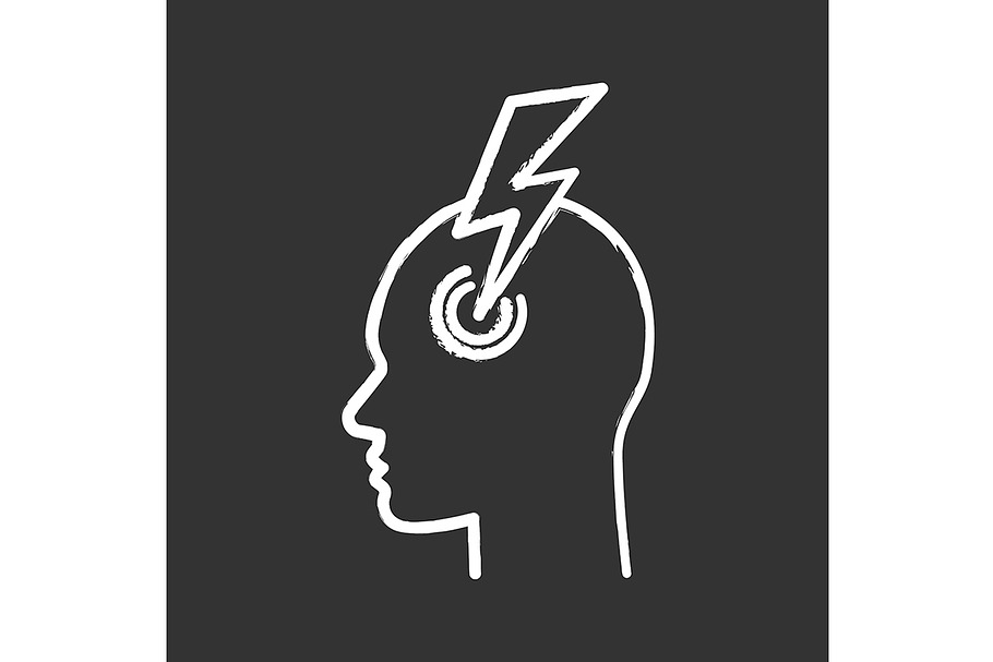 Migraine chalk icon in Icons - product preview 8