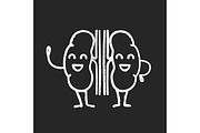 Smiling human kidneys emoji icon