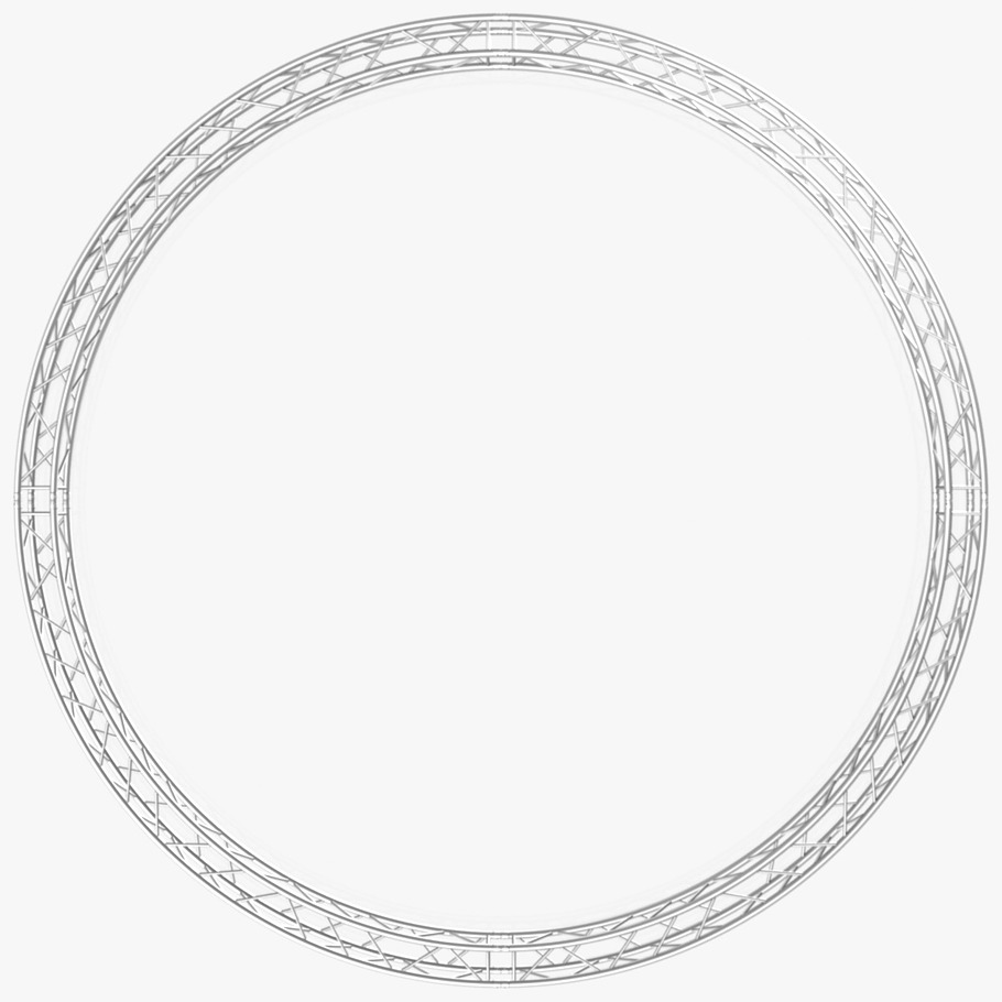 Circle Square Truss Diameter 600cm in Objects - product preview 2