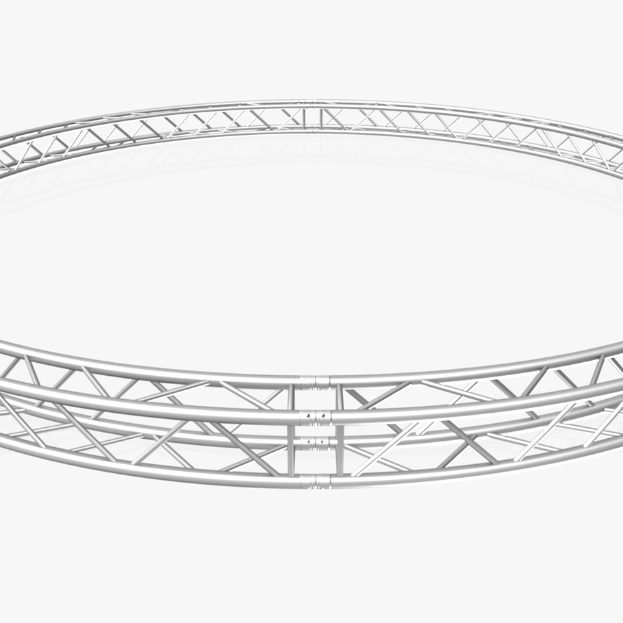 Circle Square Truss Diameter 600cm in Objects - product preview 3