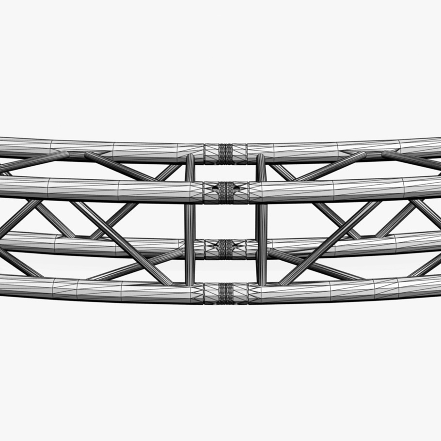 Circle Square Truss Diameter 600cm in Objects - product preview 14