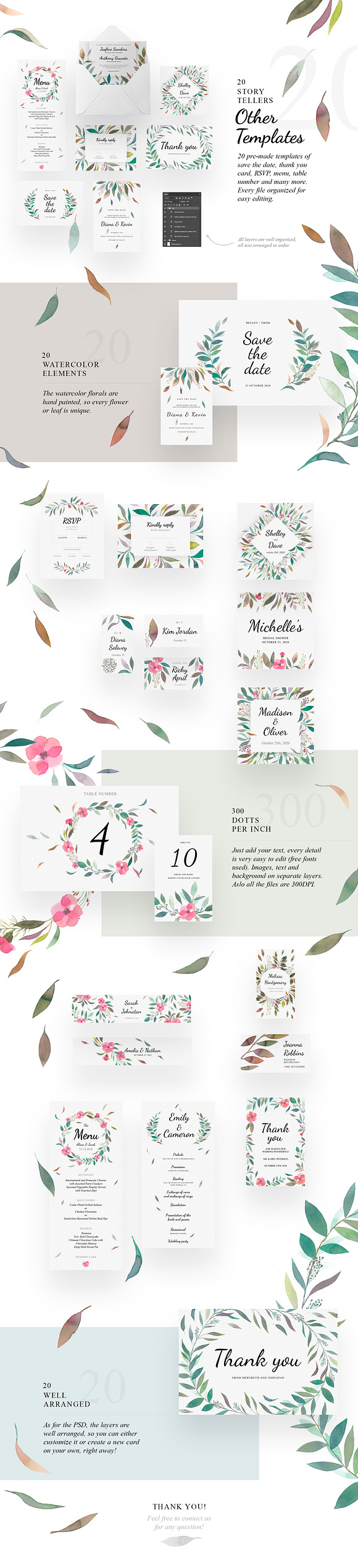 Autumn Garden Wedding Collection in Wedding Templates - product preview 2