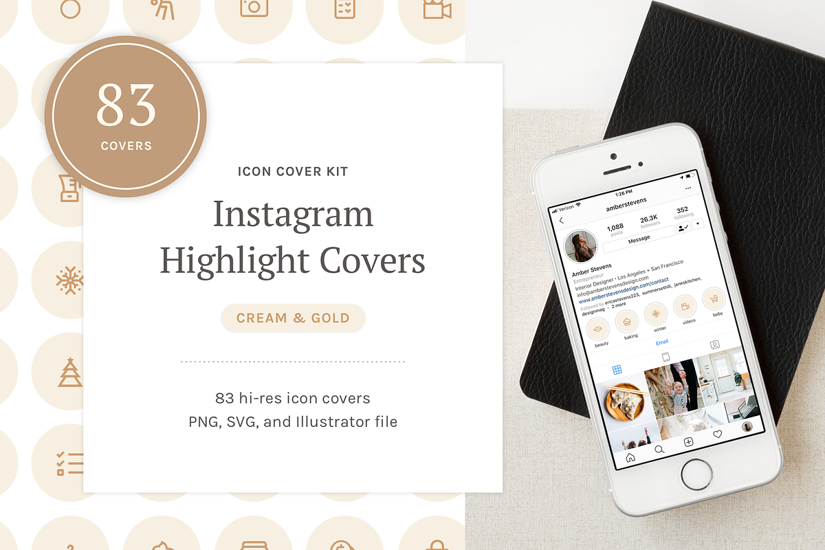 Instagram Highlights Icon Kit Custom Designed Graphics