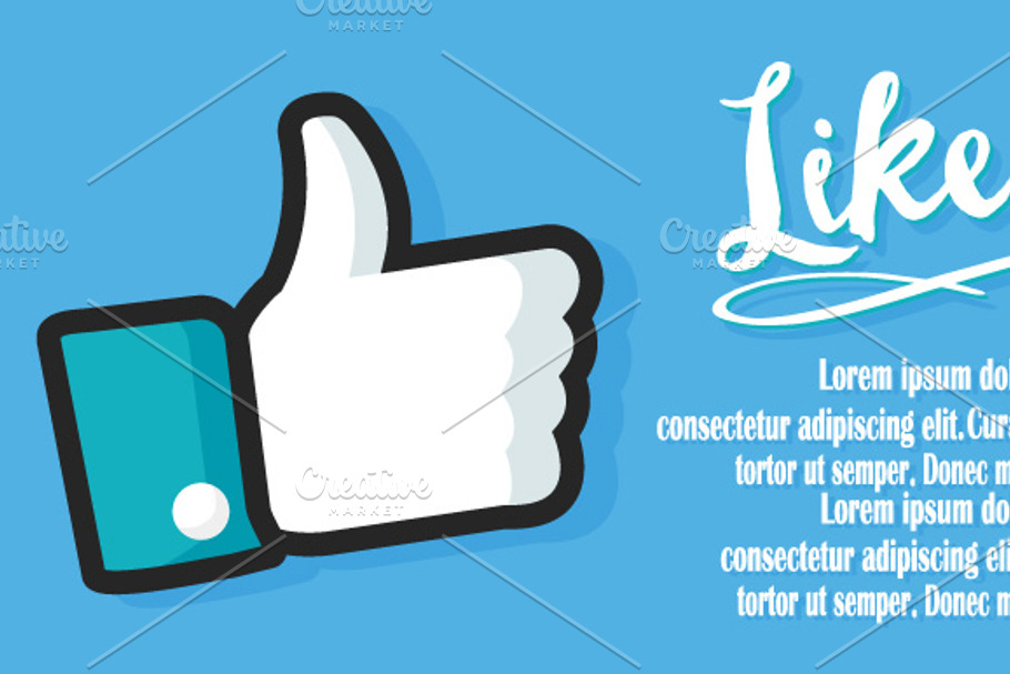 Like us banner in Graphics - product preview 8