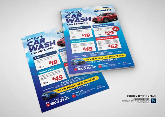 Mobile Car Wash Flyer in Flyer Templates - product preview 1
