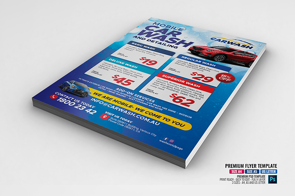 Mobile Car Wash Flyer in Flyer Templates - product preview 3