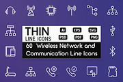 Network and Communication Line Icons