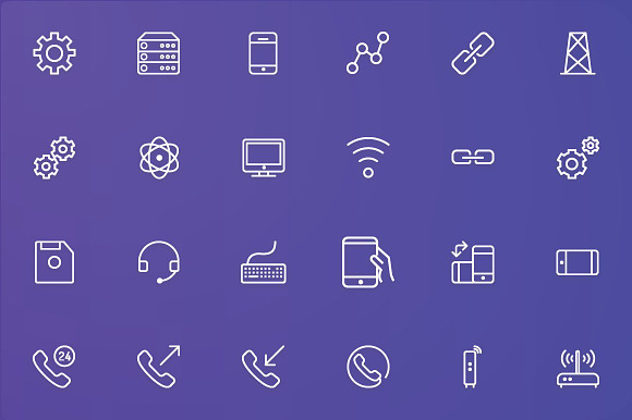 Network and Communication Line Icons in Communication Icons - product preview 1