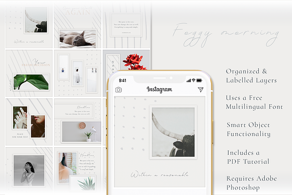 Foggy morning - Social Media Pack in Instagram Templates - product preview 6