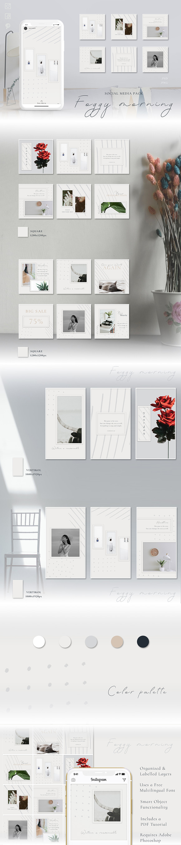 Foggy morning - Social Media Pack in Instagram Templates - product preview 7