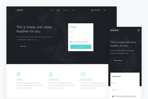 Oneland — Corporate HTML Template in HTML/CSS Themes - product preview 1