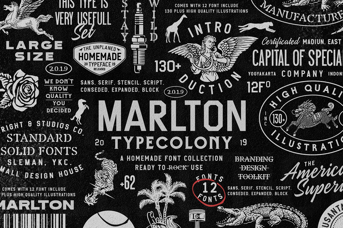 Marlton Font Collection in Display Fonts - product preview 8