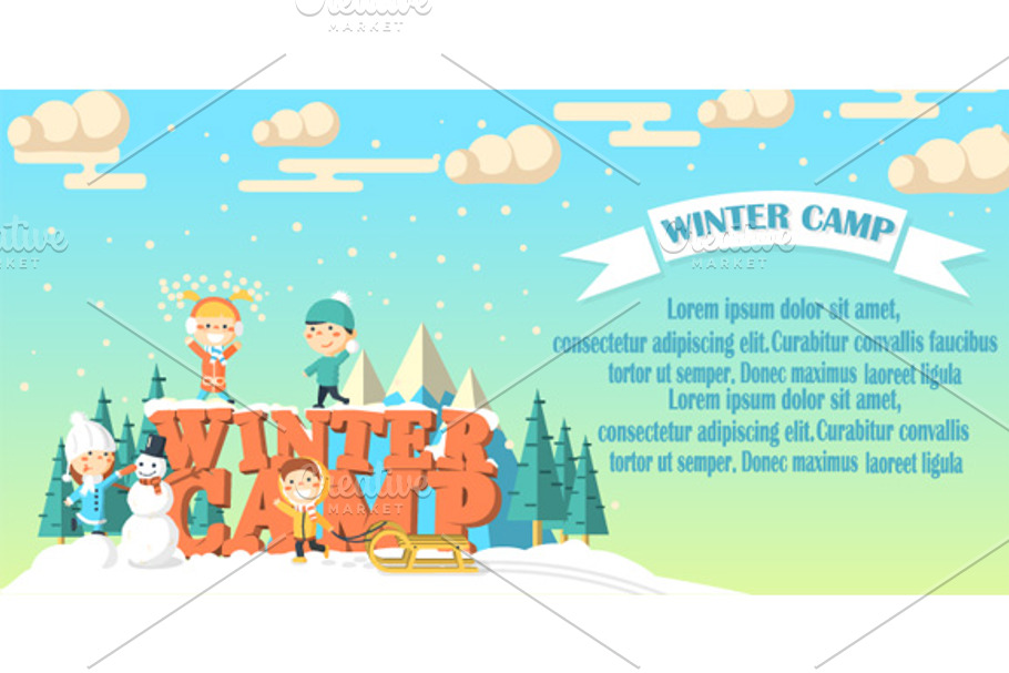 Winter camp banner
