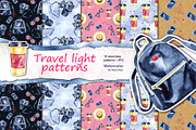 Travel light - seamless patterns