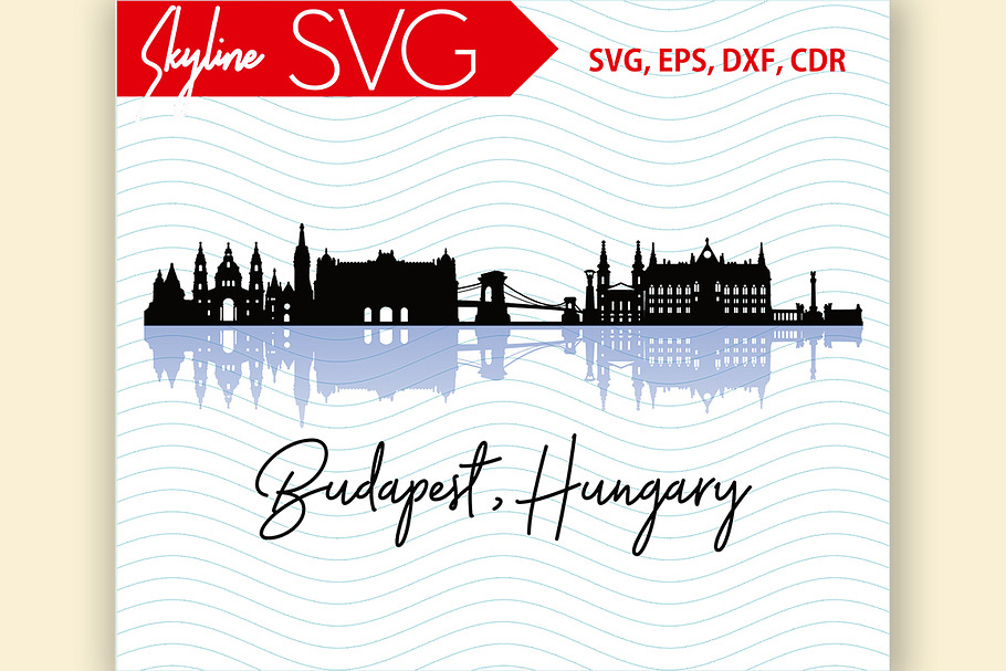 Budapest Skyline Hungary City in Illustrations - product preview 8