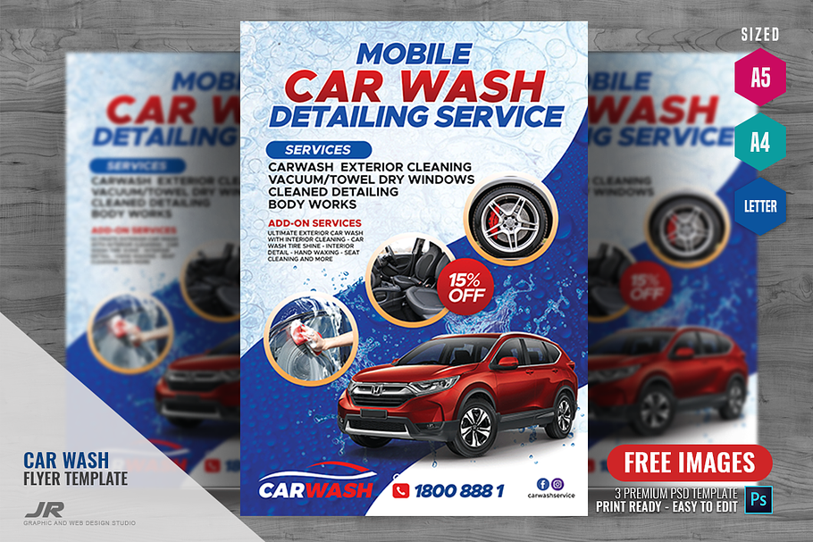 Car Wash Company Flyer in Flyer Templates - product preview 8