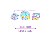 SMM tools concept icon