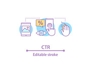 CTR concept icon