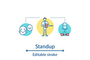 Standup concept icon