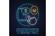 Receive payment concept icon