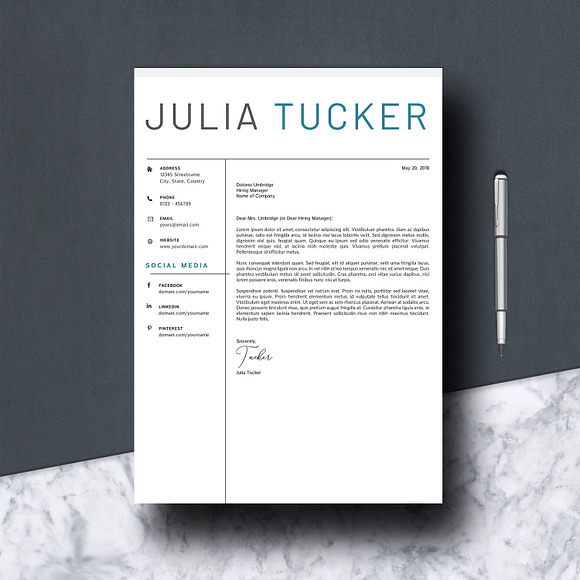 Creative 2 Pages Resume Template in Resume Templates - product preview 4