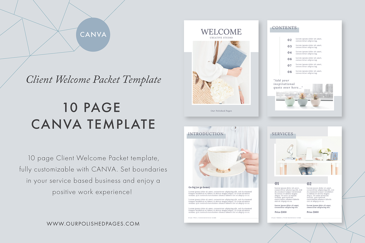 Client Welcome Packet Canva Template in Brochure Templates - product preview 8
