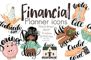 Financial Planner Icons Clipart