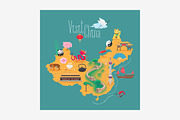Map of China vector illustration