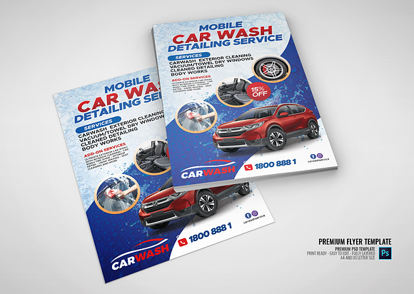 Car Wash Company Flyer in Flyer Templates - product preview 1