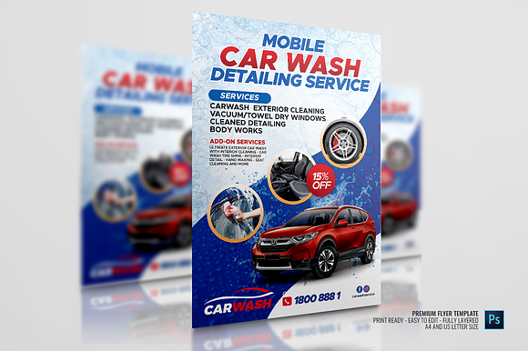 Car Wash Company Flyer in Flyer Templates - product preview 3