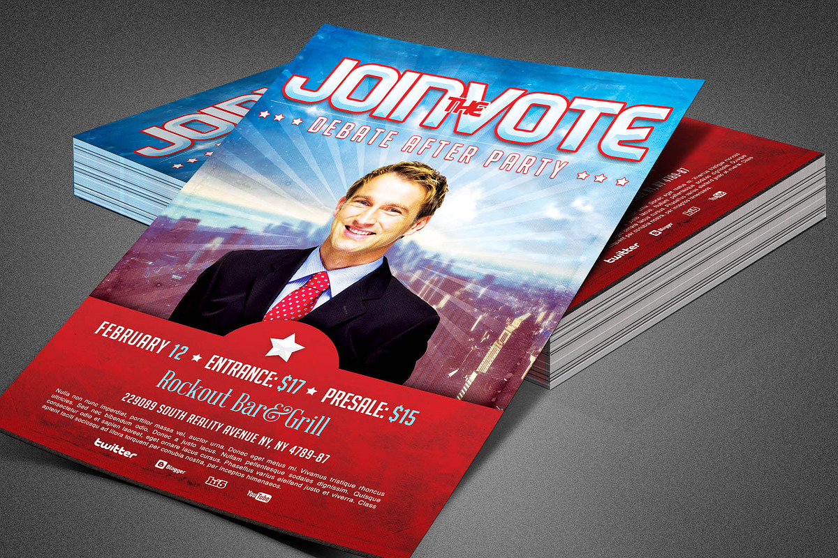 Join the Vote Event Flyer Template in Flyer Templates - product preview 8