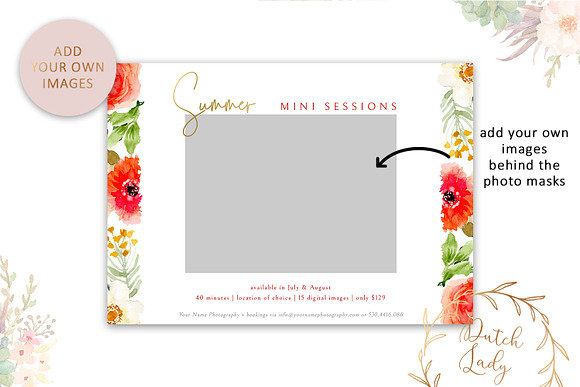 PSD Photo Session Card Template #43 in Card Templates - product preview 1