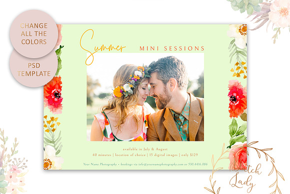 PSD Photo Session Card Template #43 in Card Templates - product preview 2