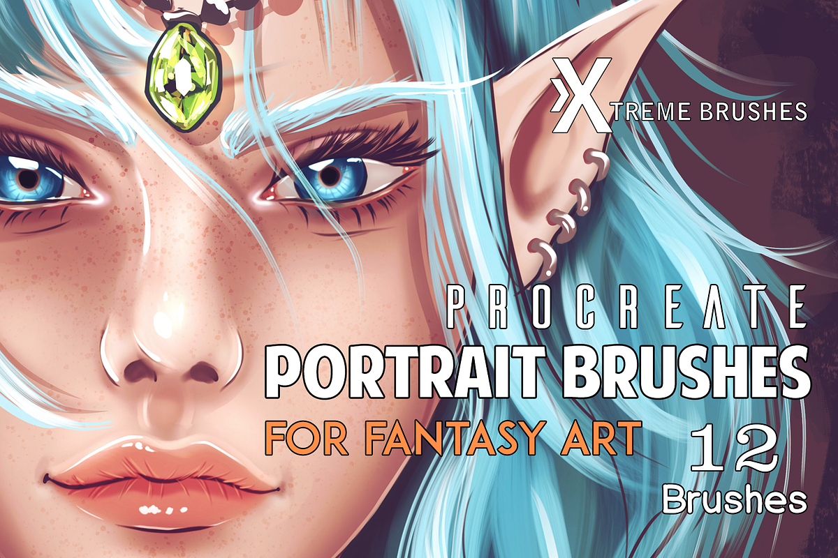Procreate Fantasy Portrait Brushes! in Add-Ons - product preview 8