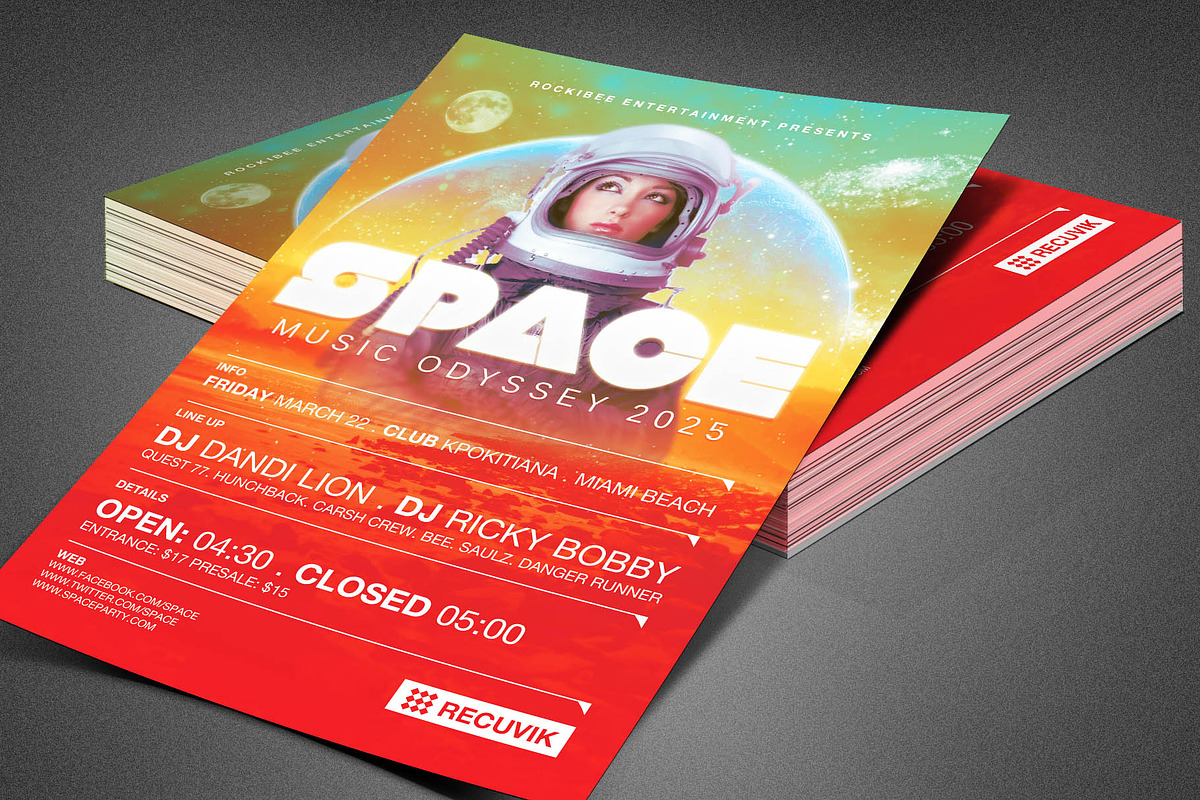 Space Event Flyer Template in Flyer Templates - product preview 8