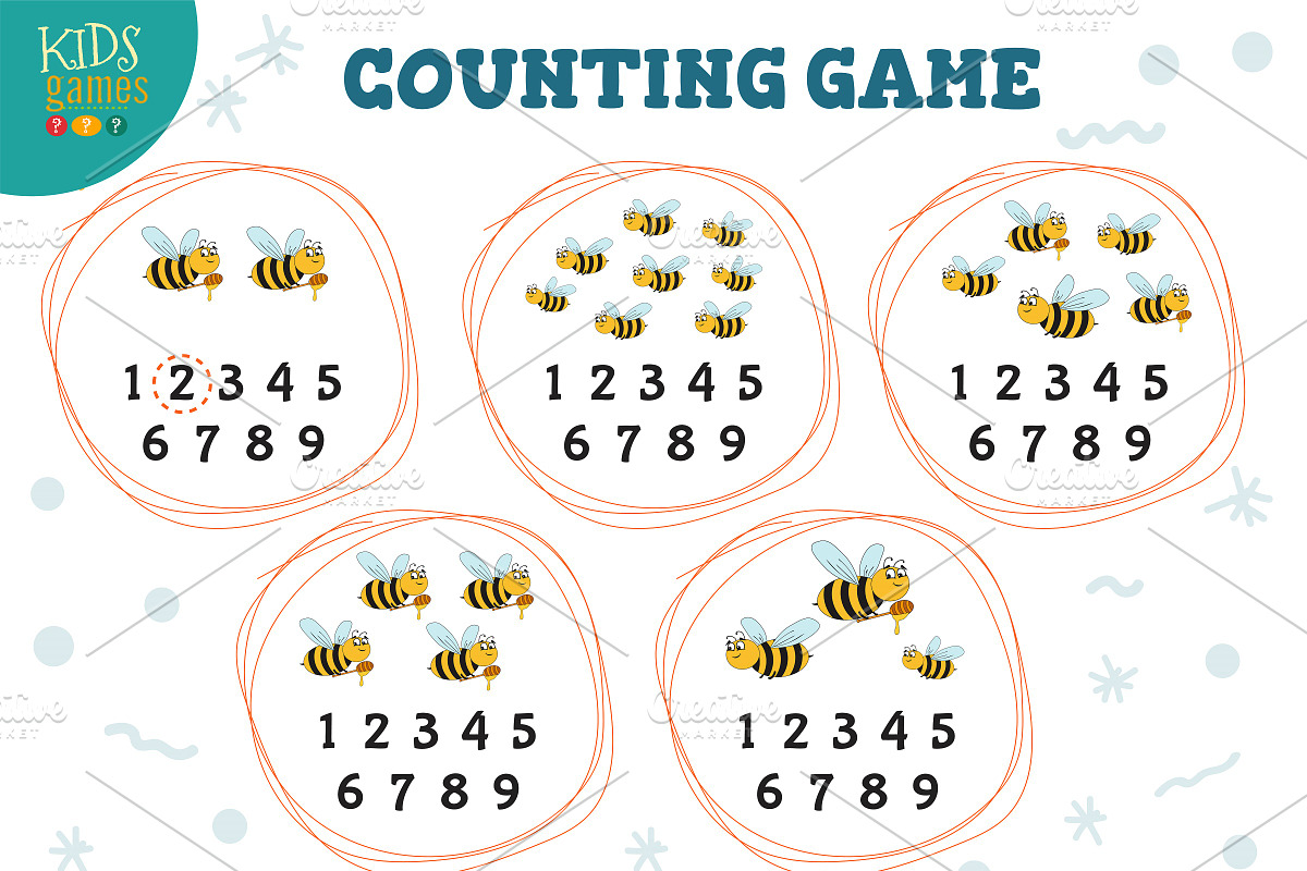 Counting game vector in Illustrations - product preview 8