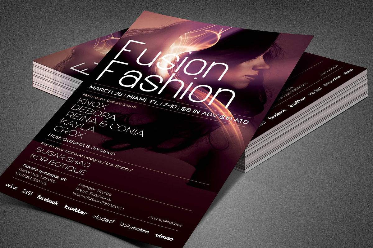 Fusion Fashion Event Flyer Template in Flyer Templates - product preview 8