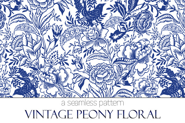 Vintage Peony Floral - Pattern